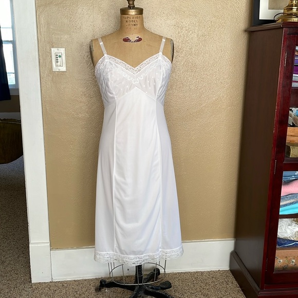 Vintage Sears The Doesnt Slip white slip, size tall 36 - Picture 5 of 10